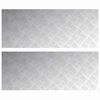 vidaXL Treppe Tritt Rechtwinklig 2 pcs Silber 100 x 40 cm Aluminium