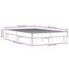 vidaXL Bettgestell R&auml;uchereiche 140x190 cm Holzwerkstoff und Metall