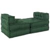 vidaXL Modulares Sofa 4 pcs Grün Stoff