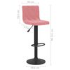 vidaXL Barhocker 2 Stk. Rosa Samt