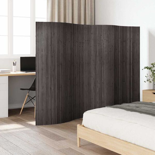 vidaXL Raumteiler Bambus Grau Breite 250 cm H&ouml;he 165 cm