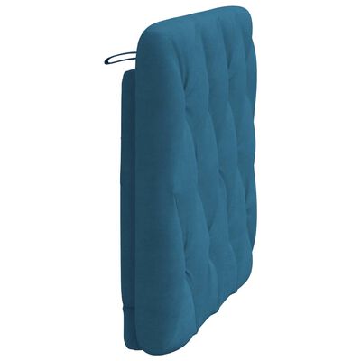 vidaXL Kopfteil-Kissen Blau 80 cm Samt