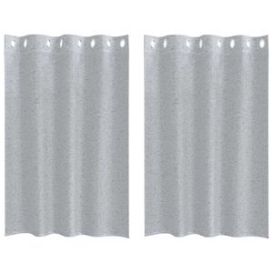 vidaXL Voile-Vorhang 2 pcs Dunkelgrau 140 x 140 cm Polyester