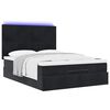 vidaXL Ottoman-Bett mit Matratzen & LEDs Schwarz 140x200 cm Samt