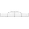 vidaXL Gabionen mit Hochbogen 15 Stk. 300x30x40/60 cm Verzinktes Eisen