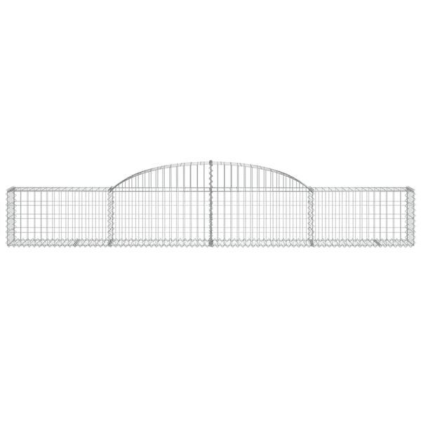 vidaXL Gabionen mit Hochbogen 15 Stk. 300x30x40/60 cm Verzinktes Eisen
