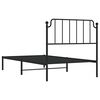 vidaXL Bettgestell mit Kopfteil Metall Schwarz 100x200 cm