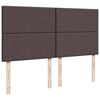 vidaXL Boxspringbett mit Matratze Dunkelbraun 180x200 cm Stoff