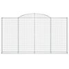 vidaXL Gabionen mit Hochbogen 6 Stk. 300x30x160/180cm Verzinktes Eisen