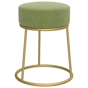 vidaXL Runder Hocker Senfgr&uuml;n Samt