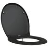 vidaXL Toilettensitz Schwarz 44,8 x 37,3 x 4,2 cm Duroplast
