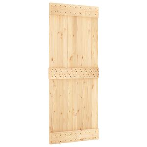 vidaXL Schiebet&uuml;r NARVIK 85 x 210 cm (213,5 cm) Nat&uuml;rlich und Schwarz