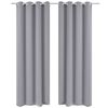 vidaXL Verdunkelungsvorhang mit Metallösen 270 x 245 cm Grau