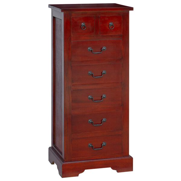 vidaXL Kommode Braun 45 x 35 x 100,5 cm Massives Mahagoni Holz