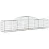 vidaXL Gabionen mit Hochbogen 25 Stk. 300x50x60/80 cm Verzinktes Eisen