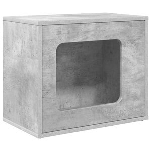 vidaXL Katzenhaus Betongrau 51 x 30 x 42,5 cm Holzwerkstoff