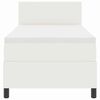 vidaXL Boxspringbett Creme und Wei&szlig; 203 x 90 x 88 cm Cordstoff
