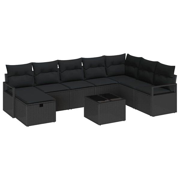 vidaXL Sofa Set mit Kissen 6 pcs Poly-Rattan