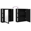 vidaXL Badezimmer-Spiegelschrank Schwarze Eiche 60 x 16 x 60 cm Holzwerkstoff