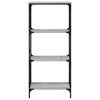 vidaXL B&uuml;cherregal 4 B&ouml;den Grau Sonoma 59x35x132 cm Holzwerkstoff