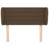 vidaXL Kopfteil mit Ohren Dunkelbraun 93x23x78/88 cm Stoff