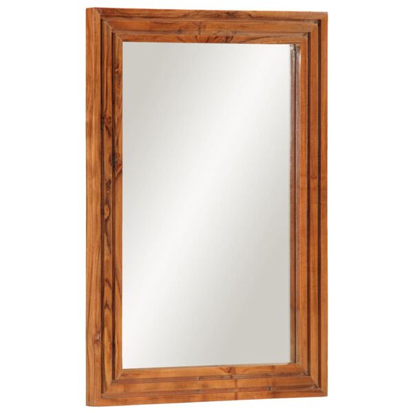 vidaXL Badspiegel 50x70 cm Massivholz Akazie und Glas
