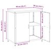 vidaXL K&uuml;chenaufbewahrung mit Regal Schwarz 60 x 50 x 92 cm Stahl