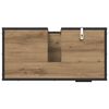 vidaXL Badezimmerm&ouml;bel-Set mit Regal 2 pcs Artisan-Eiche Holzwerkstoff