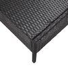 vidaXL 6-tlg. Garten-Lounge-Set mit Auflagen Poly Rattan Schwarz