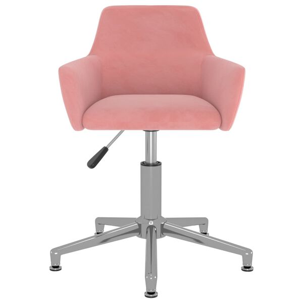 vidaXL Esszimmerstuhl Drehbar Rosa Samt