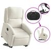 vidaXL Relaxsessel mit Aufstehhilfe Elektrisch Creme Samt
