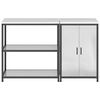 vidaXL Aufbewahrungsset f&uuml;r die K&uuml;che 2 pcs Silber Verzinkter Stahl