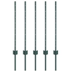 vidaXL Eingebetteter Zaunpfosten 5 Stk. Gr&uuml;n 120 cm