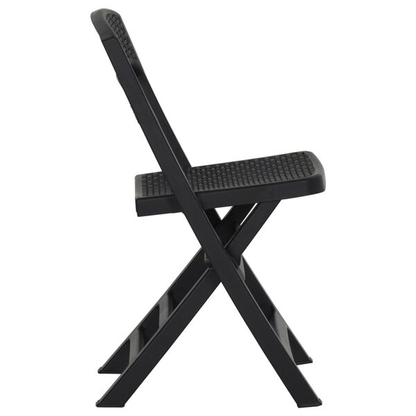 vidaXL Klappbare Gartenst&uuml;hle 4 Stk. PP Anthrazit