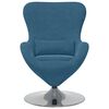 vidaXL Eiersessel Blau Samt