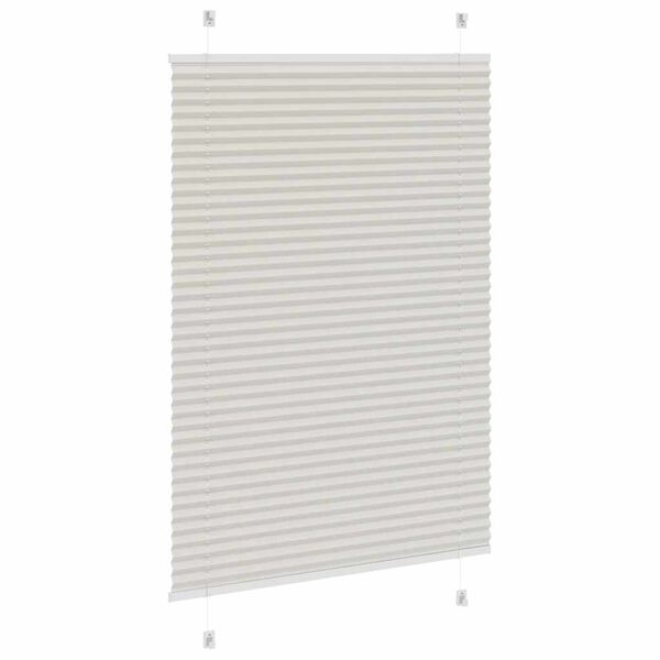 vidaXL Plissee Hellgrau 90x150 cm Stoffbreite 89,4 cm Polyester