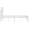 vidaXL Bettgestell mit Kopfteil Metall Wei&szlig; 180x200 cm