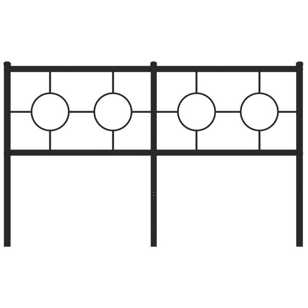 vidaXL Ersatz-Kopfteil Metall Schwarz 140 cm