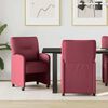 vidaXL Esszimmerst&uuml;hle mit Rollen 2 pcs Weinrot 57 x 67 x 95 cm Stoff