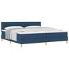 vidaXL Boxspringbett mit Matratze mit Matratze Blau 200 x 200 cm Stoff