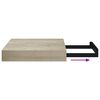 vidaXL Schwebende Wandregale 4 Stk. Eichefarben 23x23,5x3,8cm MDF