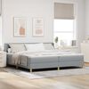 vidaXL Boxspringbett mit Matratze Hellgrau 200 x 200 cm Stoff
