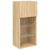 vidaXL TV-Schrank mit LED-Leuchten Sonoma-Eiche 40,5x30x90 cm