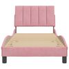 vidaXL Bettgestell ohne Matratze "Hanko" Rosa 90x190 cm Samt