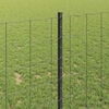 vidaXL Zaun mit Pfosten Grau 1 x 25 m Stahl