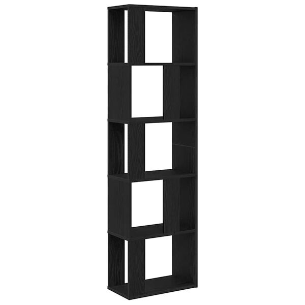 vidaXL B&uuml;cherregal/Raumteiler Schwarz Eichen-Optik 45x24x159 cm