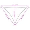 vidaXL Sonnensegel Oxford-Gewebe Dreieckig 4x4x5,8 m Wei&szlig;