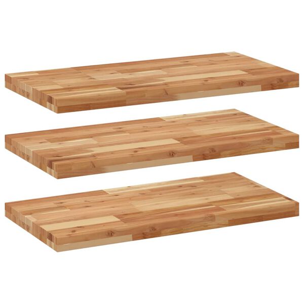 vidaXL Schweberegale 3 Stk. 100x40x4 cm Massivholz Akazie &Ouml;lbehandelt