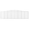 vidaXL Gabionen mit Hochbogen 5 Stk. 400x30x100/120cm Verzinktes Eisen
