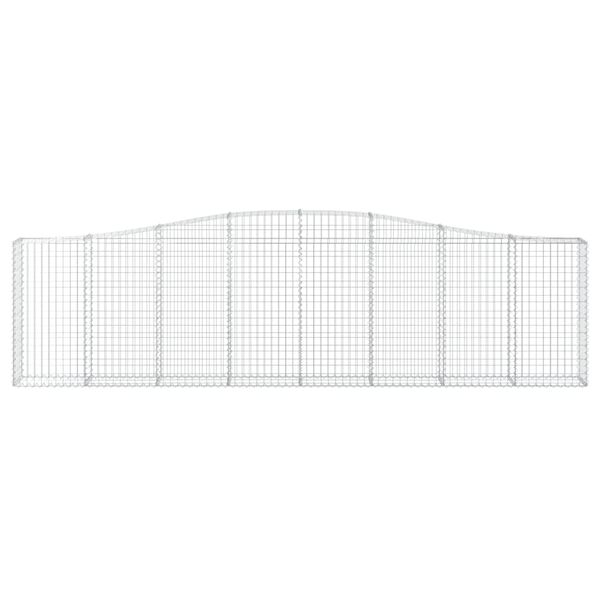 vidaXL Gabionen mit Hochbogen 5 Stk. 400x30x100/120cm Verzinktes Eisen